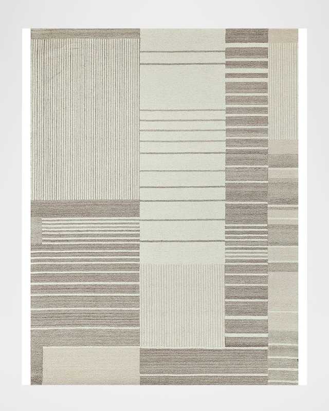Castine Hand-Tufted Beige Rug, 6' x 9'